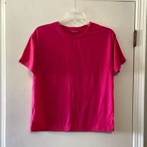 SHEIN Hot Pink Short Sleeve Tee